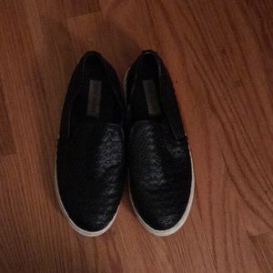 Steve Madden black slip on sneakers